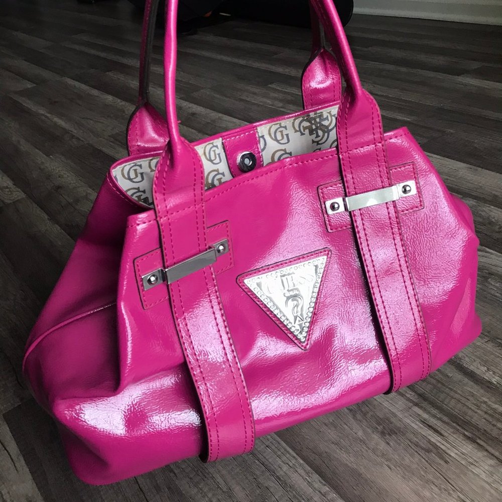 Pink Guess Hobo Shoulder Bag